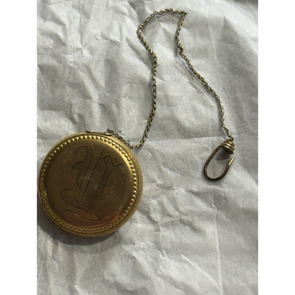 Antique 1903 Ketcham & McDougall Retractable Eyeglass Holder Pin Brooch "U"/"V" - Picture 7 of 9